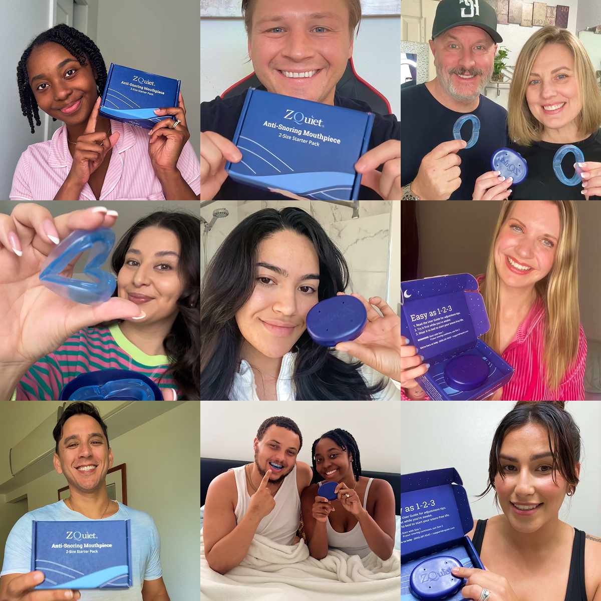 image showing a montage of happy ZQuiet customers representing the millions of happy ZQuiet customers